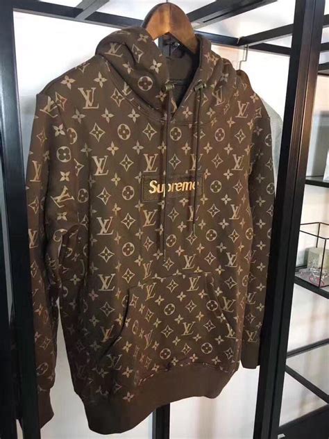 supreme louis vuitton brown|supreme x louis vuitton sweatshirt.